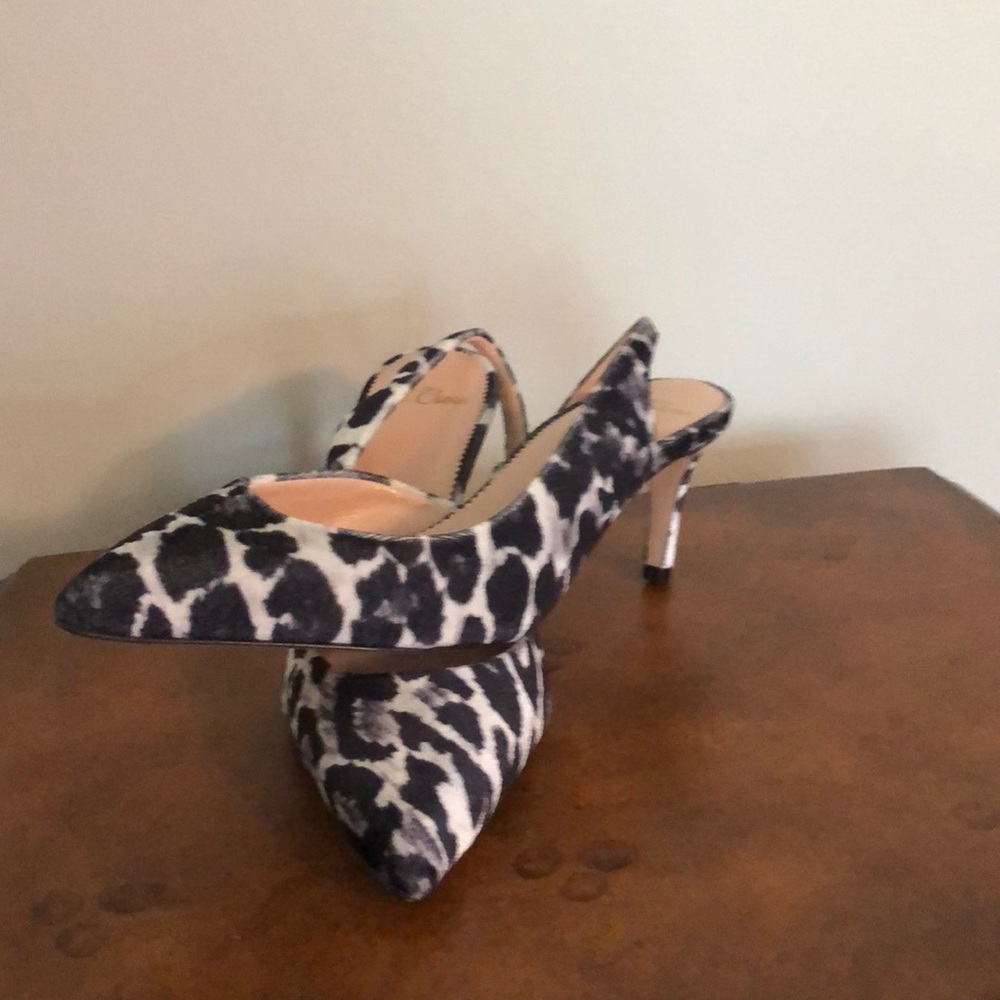 Animal print gray dark gray, 3 in heel
